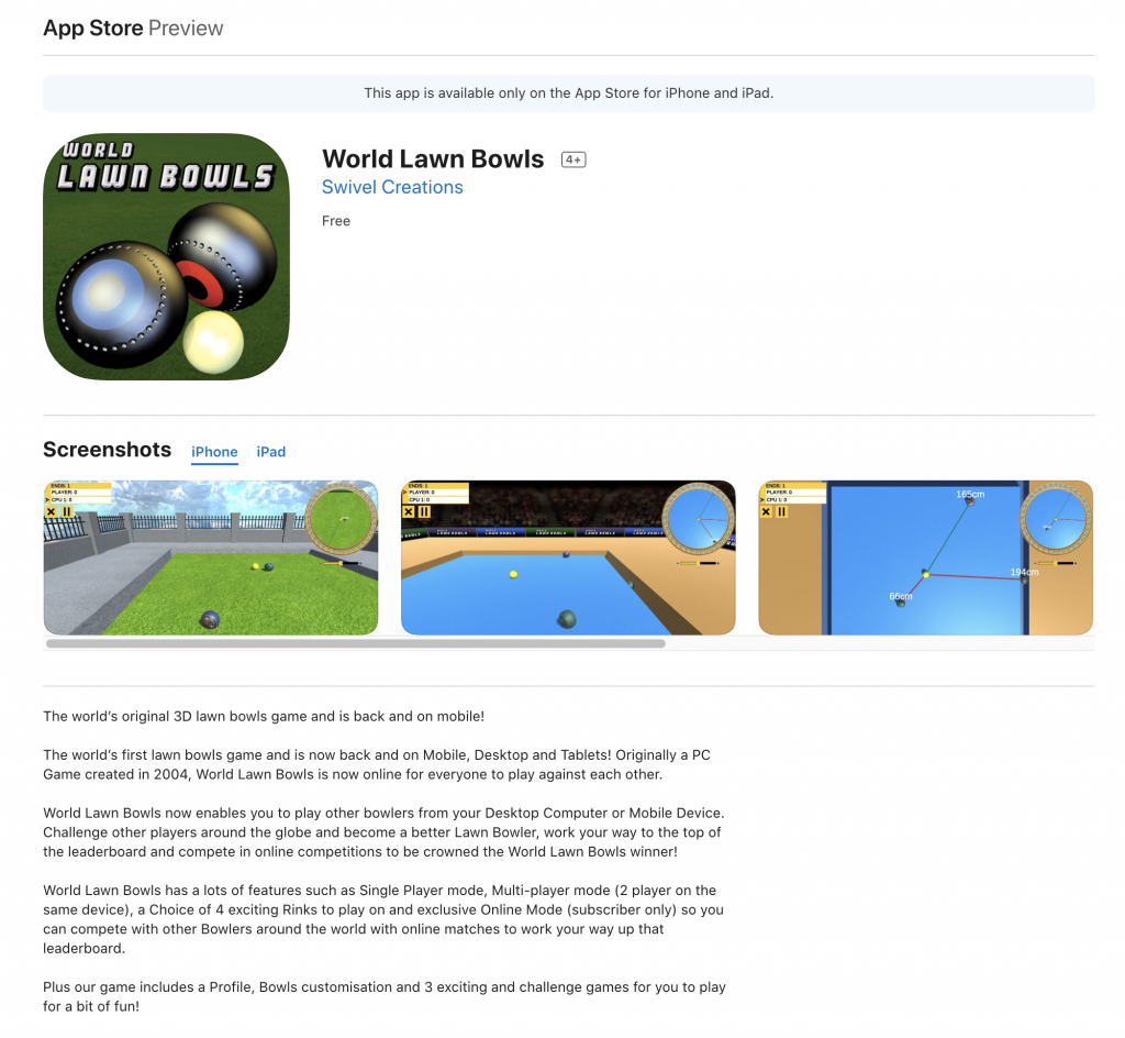 Online Lawn Bowls Game World Lawn Bowls news